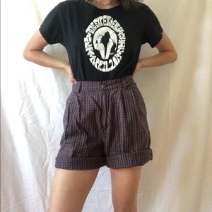 Purple Plaid Shorts